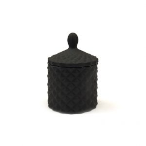 Baby Geo Matte Black Candle Jar