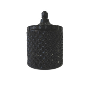 Large Geo Jar Matte Black